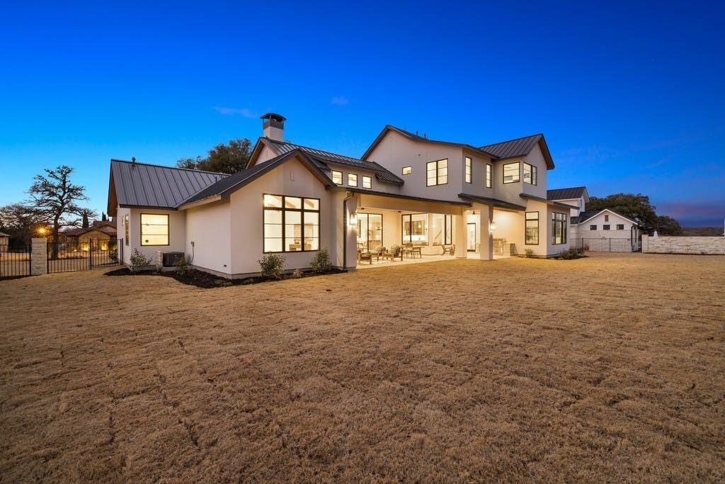 Cimarron Hills Subdivision home at twilight