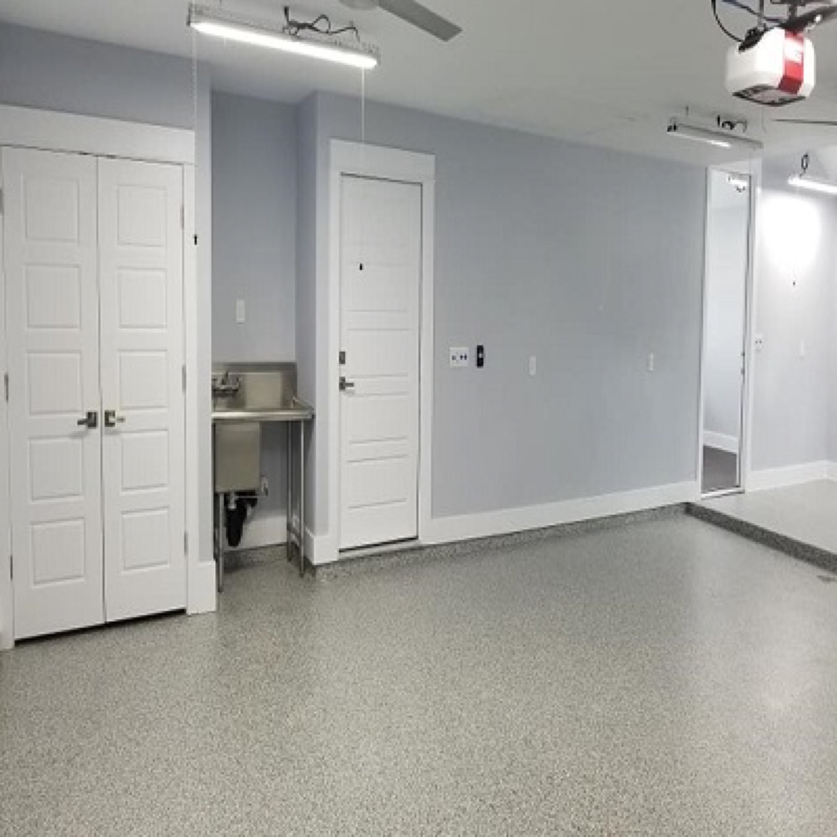 Custom garage build interior